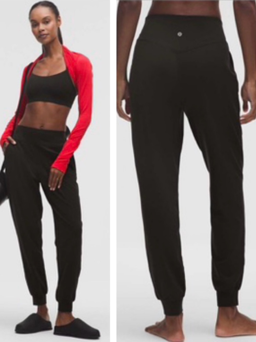Lululemon Align High Rise Jogger Pockets Pants Soft Stretch Relaxed Fit Black 2